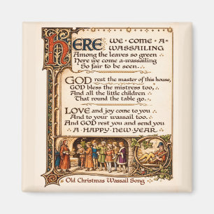 Íman Arte de Manuscrito Iluminado da Canção Vintage Was