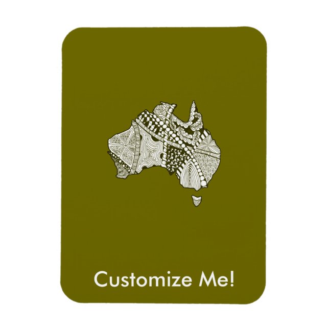 Íman Arte de Mapa Australiana (Vertical)