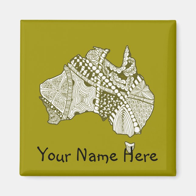 Íman Arte de Mapas da Austrália (Frente)