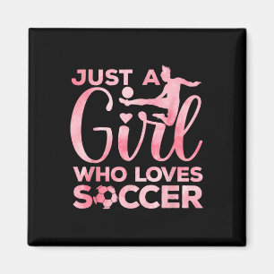 Íman Arte de Menina de Futebol Para Meninas Crianças Me