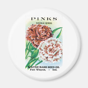Íman Arte de Pacote de Sementes Antigas, Flores de Crav