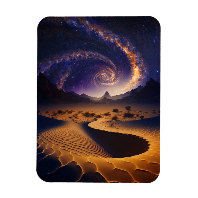 Íman Arte de Paisagem Surreal do Desert Galaxy (Vertical)