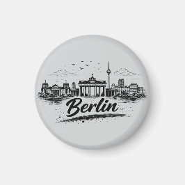Íman Arte de Paisagem Urbana Minimalista de Berlim Alem
