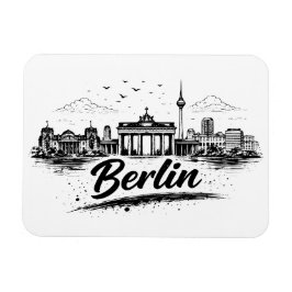 Íman Arte de Paisagem Urbana Minimalista de Berlim Alem