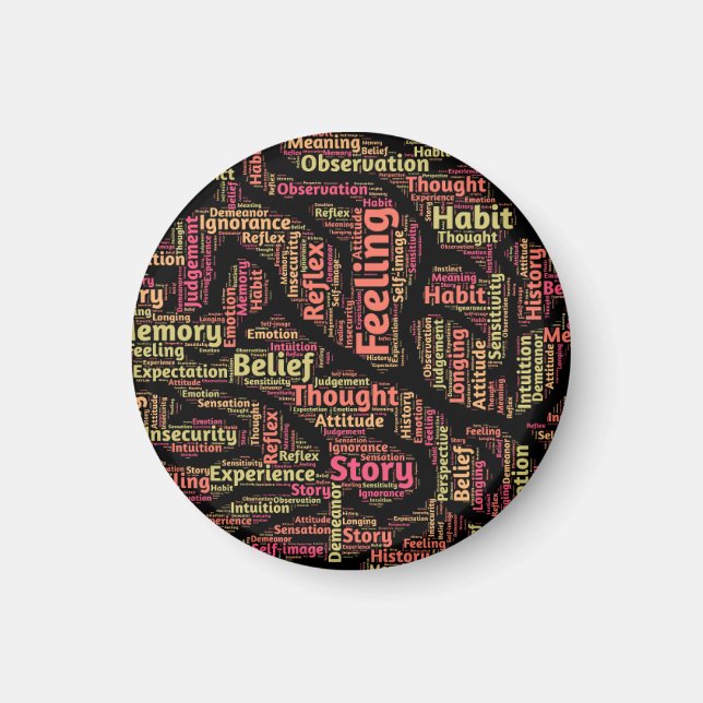 Íman Arte de Palavra Inspirativa (Frente)