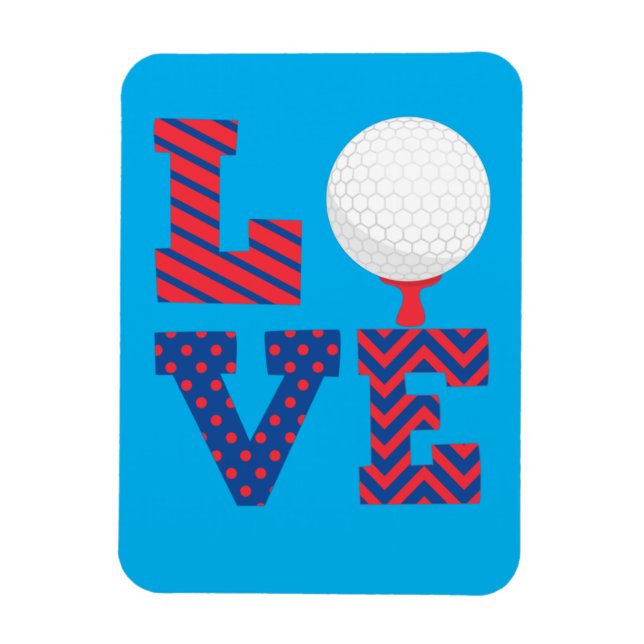 Íman Arte de Palavras de Amor pelo Golfe (Vertical)