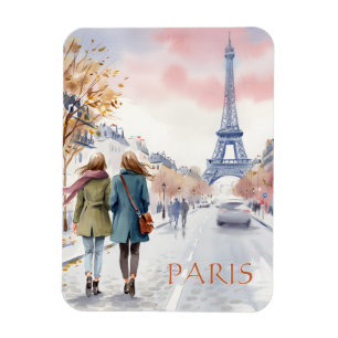 Íman Arte de Parede Aquarela Torre Eiffel de Paris
