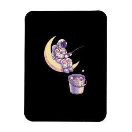Íman Arte de Parede Astronauta Surrealista Pescando Est