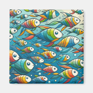 Íman Arte de peixe submarino colorida