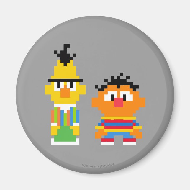Íman Arte de Pixel de Bert e Ernie (Frente)