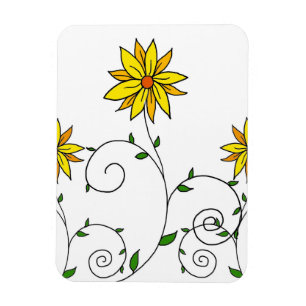 Íman Arte de Porodela Amarelo Branco Bonito