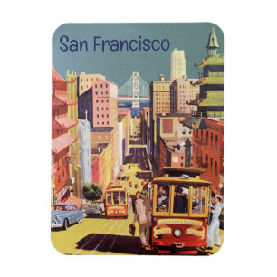 Íman Arte de Poster de Viagem de San Francisco de Antig
