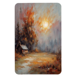 Íman Arte de queda da paisagem da cabine de outono russ