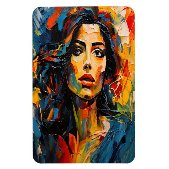 Íman Arte de Retrato Expressionista Radiante (Vertical)
