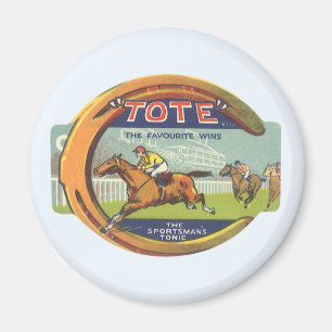 Íman Arte de rótulo de produto vintage, tônico esportiv
