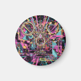Íman Arte de Sala de Luxo Psicodélica Neon