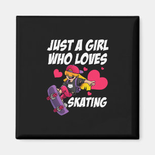 Íman Arte de skate para mulheres meninas skate skateboa