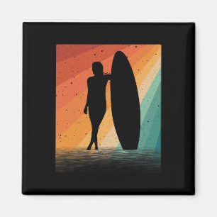 Íman Arte de Surfista para Mulheres Meninas Prancha de 