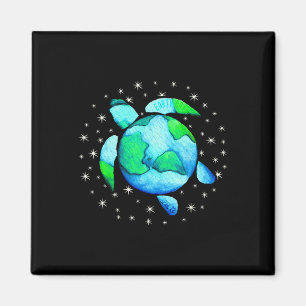 Íman Arte de Tartaruga do Dia da Terra