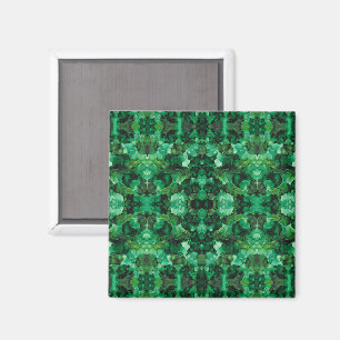 Íman Arte de Tinta Alcoólica Abstrata Verde Oasis