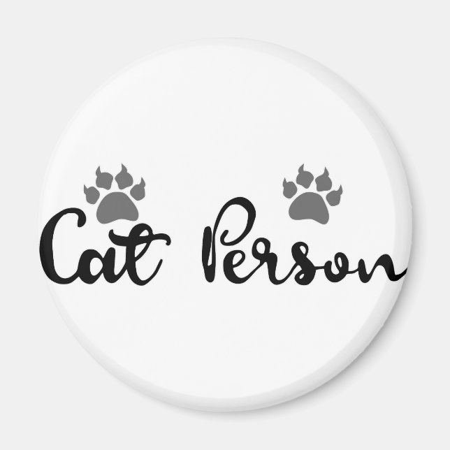 Íman Arte de Tipografia de Cat Person (Frente)