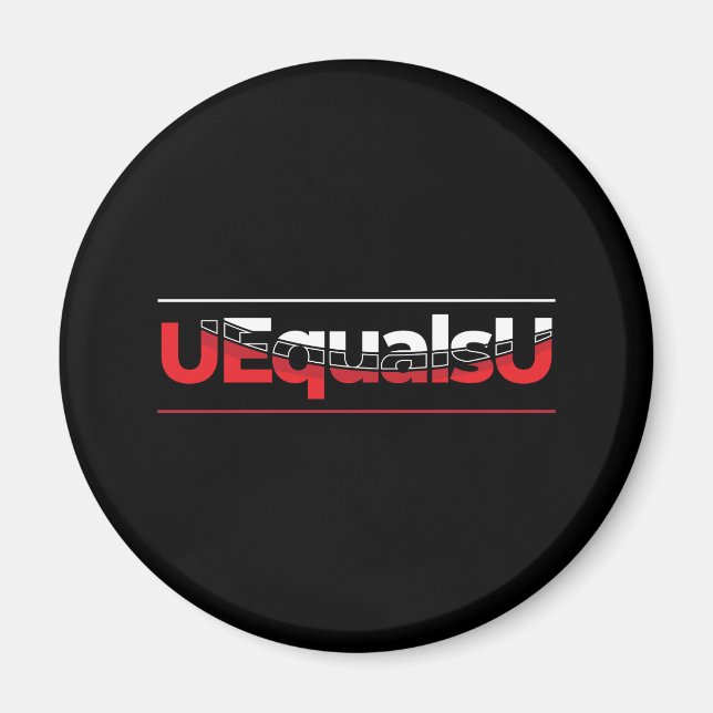 Íman Arte de Tipografia Indetectável do VIH UEqualsU (Frente)