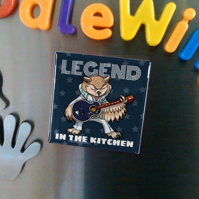 Íman Arte de uma Estrela do Rock na Cozinha com uma Est (Criador carregado)