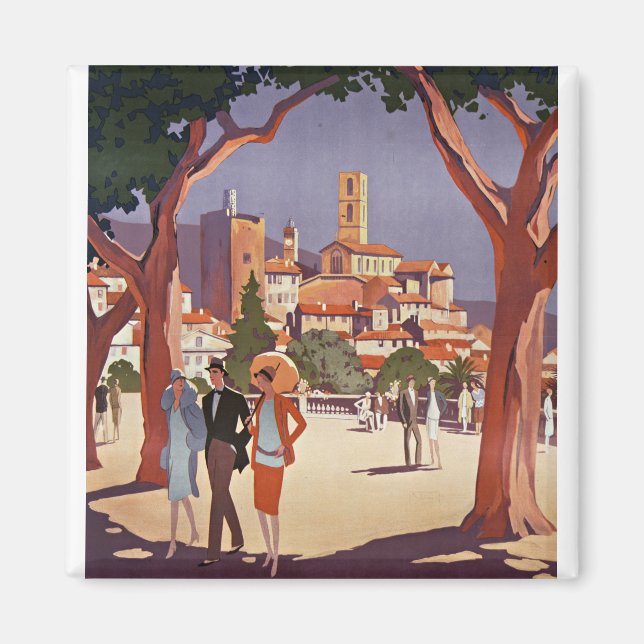 Íman Arte de Verão Vintage Grasse (Frente)