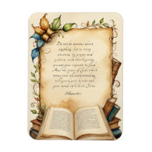 Arte de Versículo Bíblico Cristão Filipenses 4:6-7