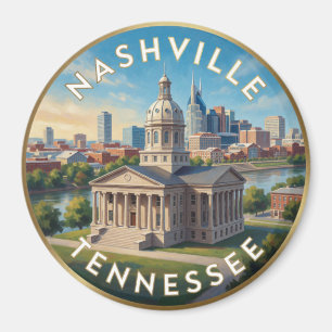 Íman Arte de Viagem Cidade da Música Nashville Tennesse