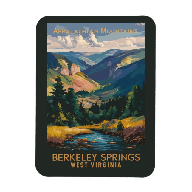 Íman Arte de Viagem Ilustrativa de Berkeley Springs Ant (Vertical)