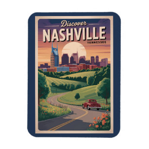 Íman Arte de viagem pela estrada sul de Nashville Tenne