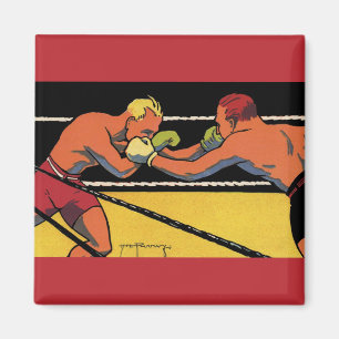Íman Arte Deco Esportivo de Boxe Antigo, Boxeadores Soc