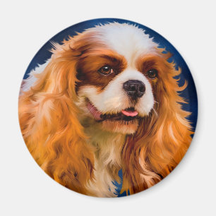 Íman Arte descuidado do cão do Spaniel de rei Charles 