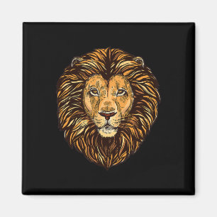 Íman Arte Detalhada Do Leão Majestoso - Animais Bons Pa