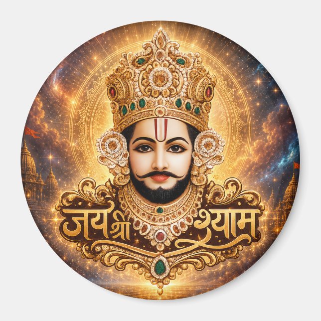 Íman Arte Devocional Jai Shri Khatu Shyam Ji (Frente)