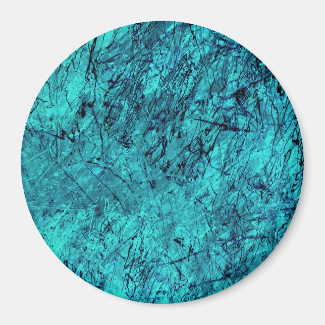 Íman Arte digital azul com muitas linhas mestiças/labir (Frente)