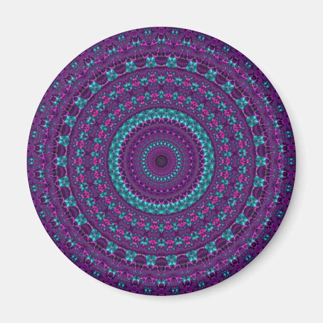 Íman Arte Digital Colorida, Tone de Jewel Mandala (Frente)