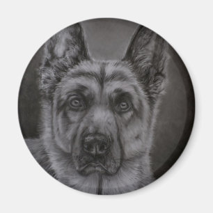 Íman Arte do cão de german shepherd - nobre