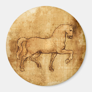 Íman Arte do cavalo de Leonardo da Vinci