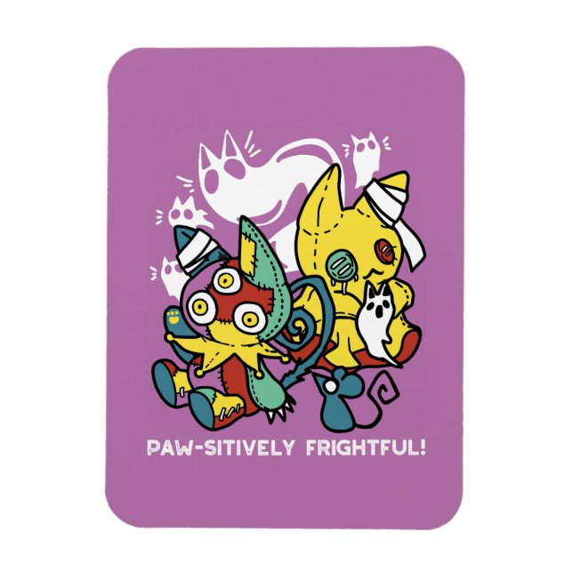 Íman Arte do Dia das Bruxas de Gatos Cerrantes: Assusta (Vertical)