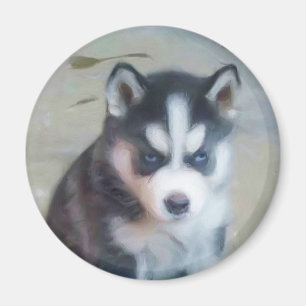 Íman Arte do filhote de cachorro do rouco Siberian