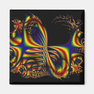 Íman Arte do Fractal do arco-íris das fitas  