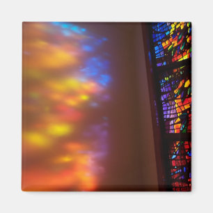 Íman Arte do ímã da janela da catedral da igreja do