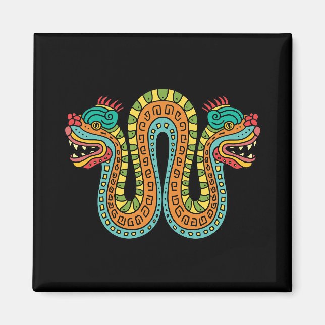 Íman Arte do México Cobra de Serpentes de Dupla Cabeça  (Frente)