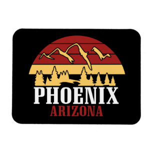 Íman Arte do pôr do sol do Fênix Arizona EUA Vintage