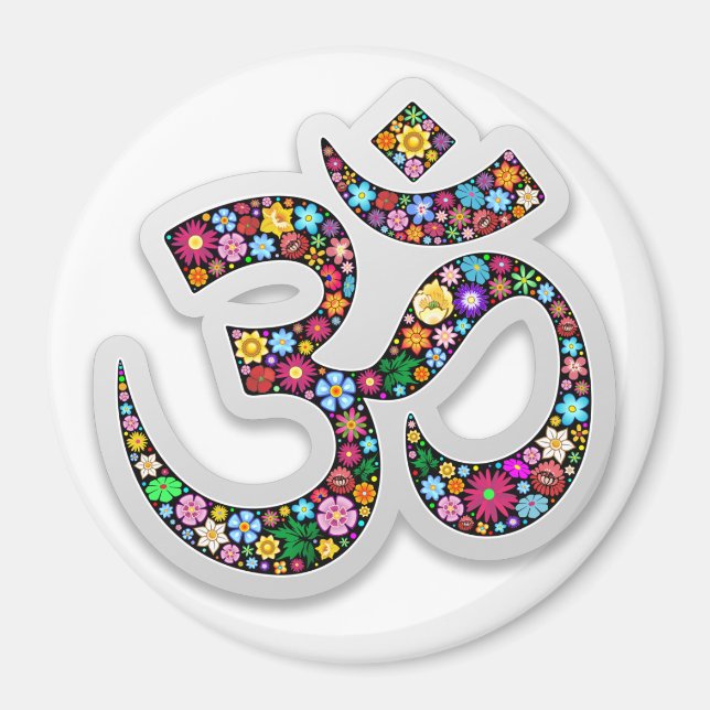 Íman Arte do Símbolo Floral Namaste (Frente)