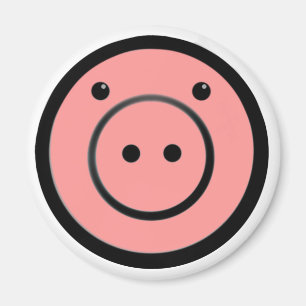 Íman Arte do Vetor Suíno Rosa-Rosa-Rosa-Grito-Grito-Gel