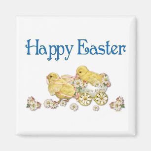 Íman Arte dos pintinhos e das margaridas do vintage do