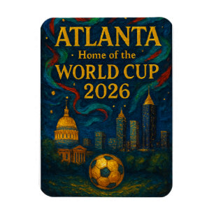 Íman Arte Elegante do Futebol de Atlanta 2026